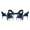 Manhattan Comfort 7-PieceRockaway 70.86 Dining Set with 6 Carrington Chairs in Black and Midnight Blue 6-DT02DC089AR-BKBL - alternate 4